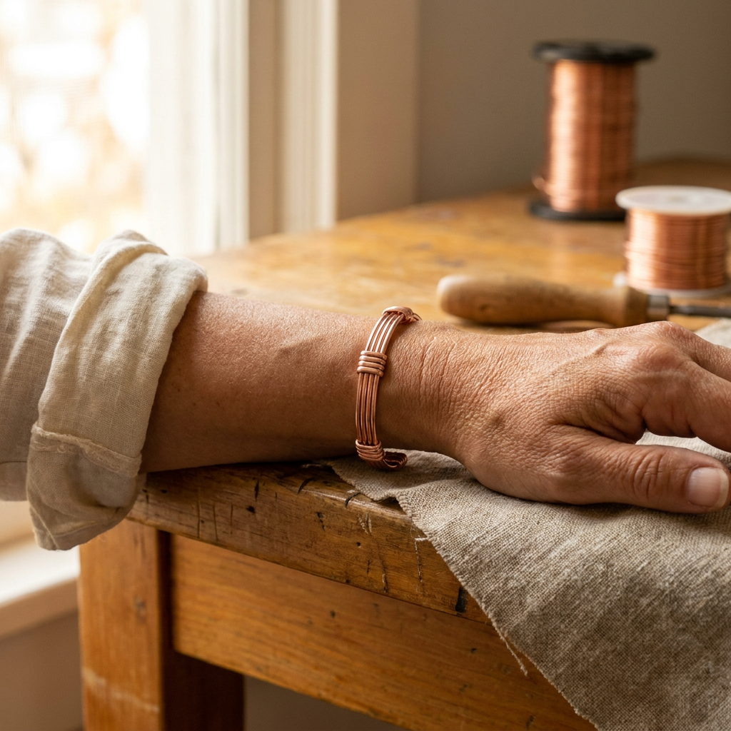 SERE | Hammered Ridge Copper Bracelet