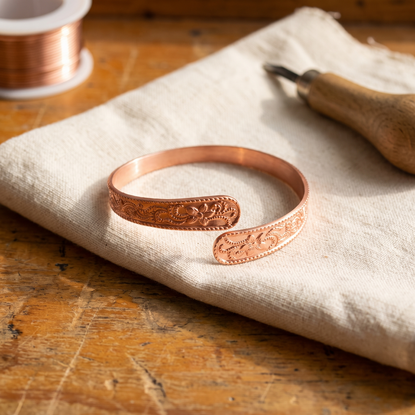 MOOR | Hand-Shaped Copper Hoop Earrings