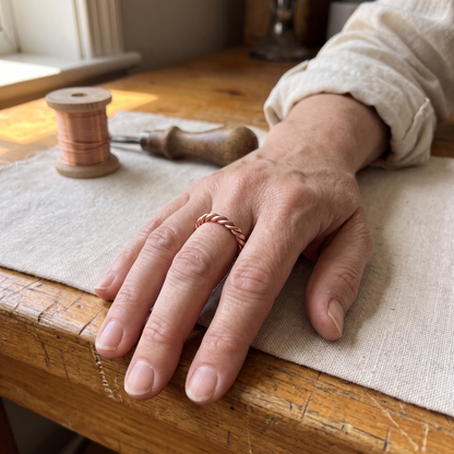 THISTLE | Coiled Wire Copper Ring