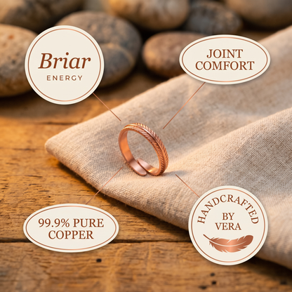 BRIAR | Engraved Spiral Copper Ring