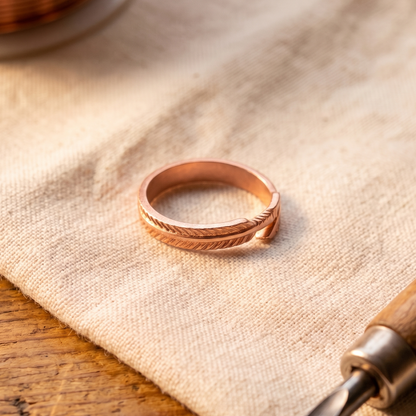 BRIAR | Engraved Spiral Copper Ring