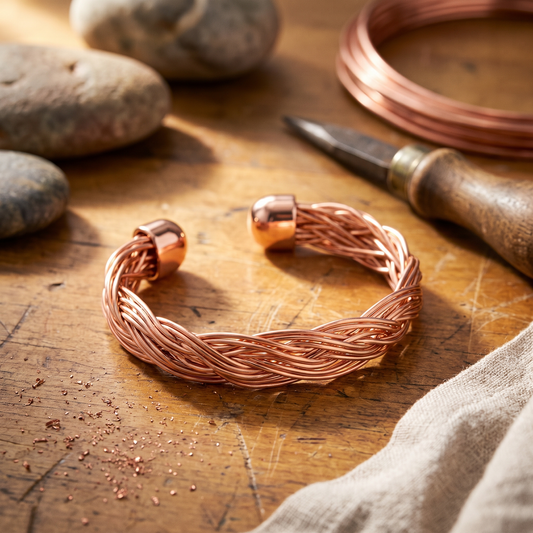 ELM | Braided Copper Cuff Bracelet