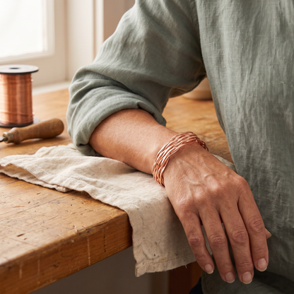 WISP | Hand-Woven Copper Cuff