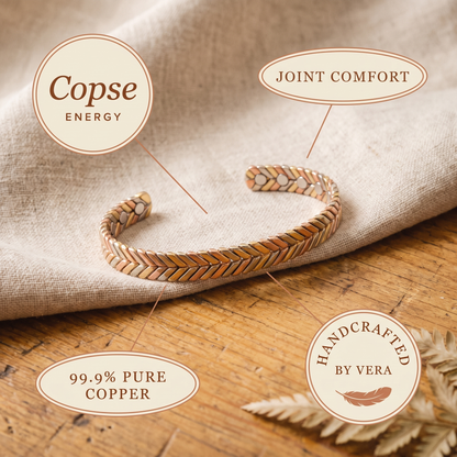 COPSE | Herringbone Weave Copper Bracelet