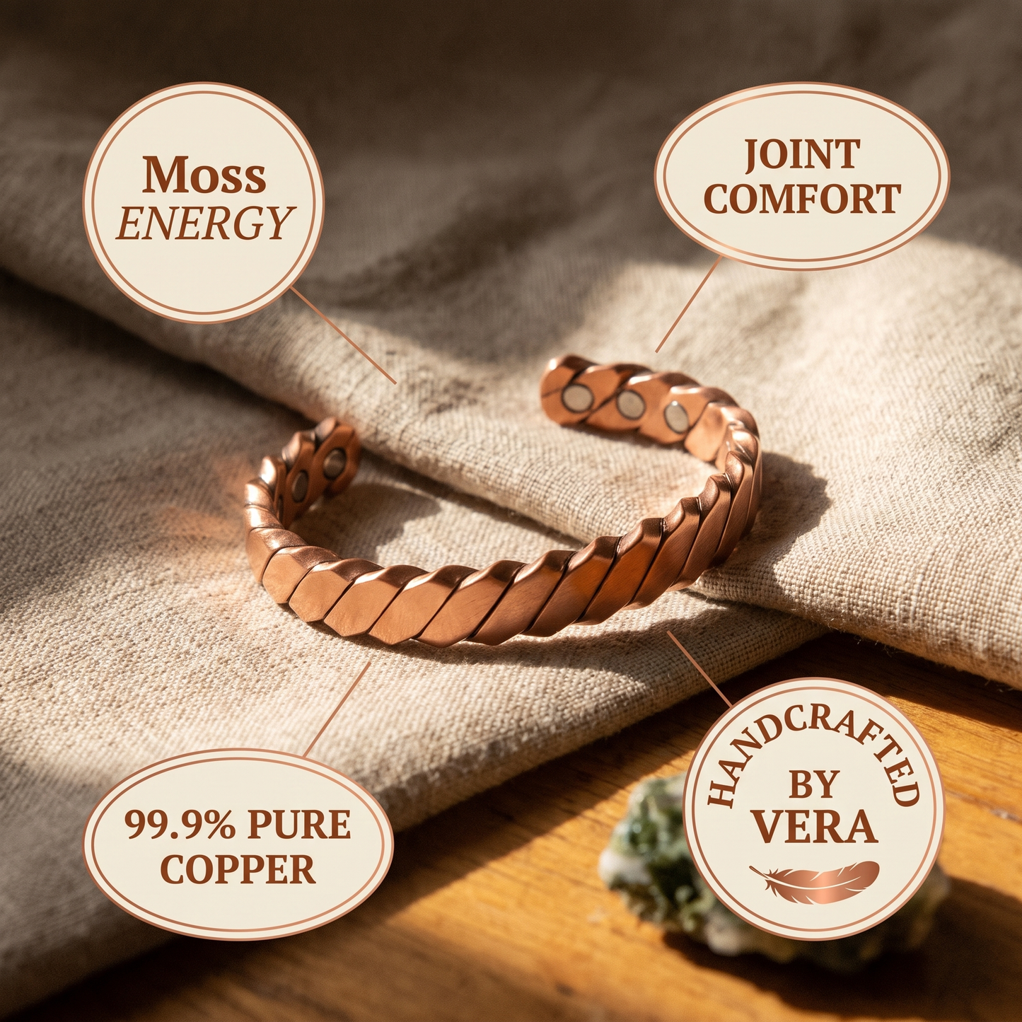 MOSS | Spiral Twist Copper Cuff
