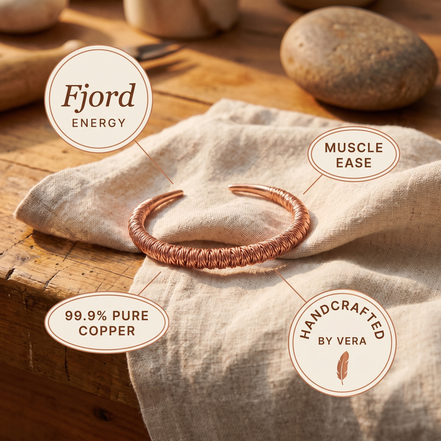 FJORD | Coiled Wire Copper Cuff