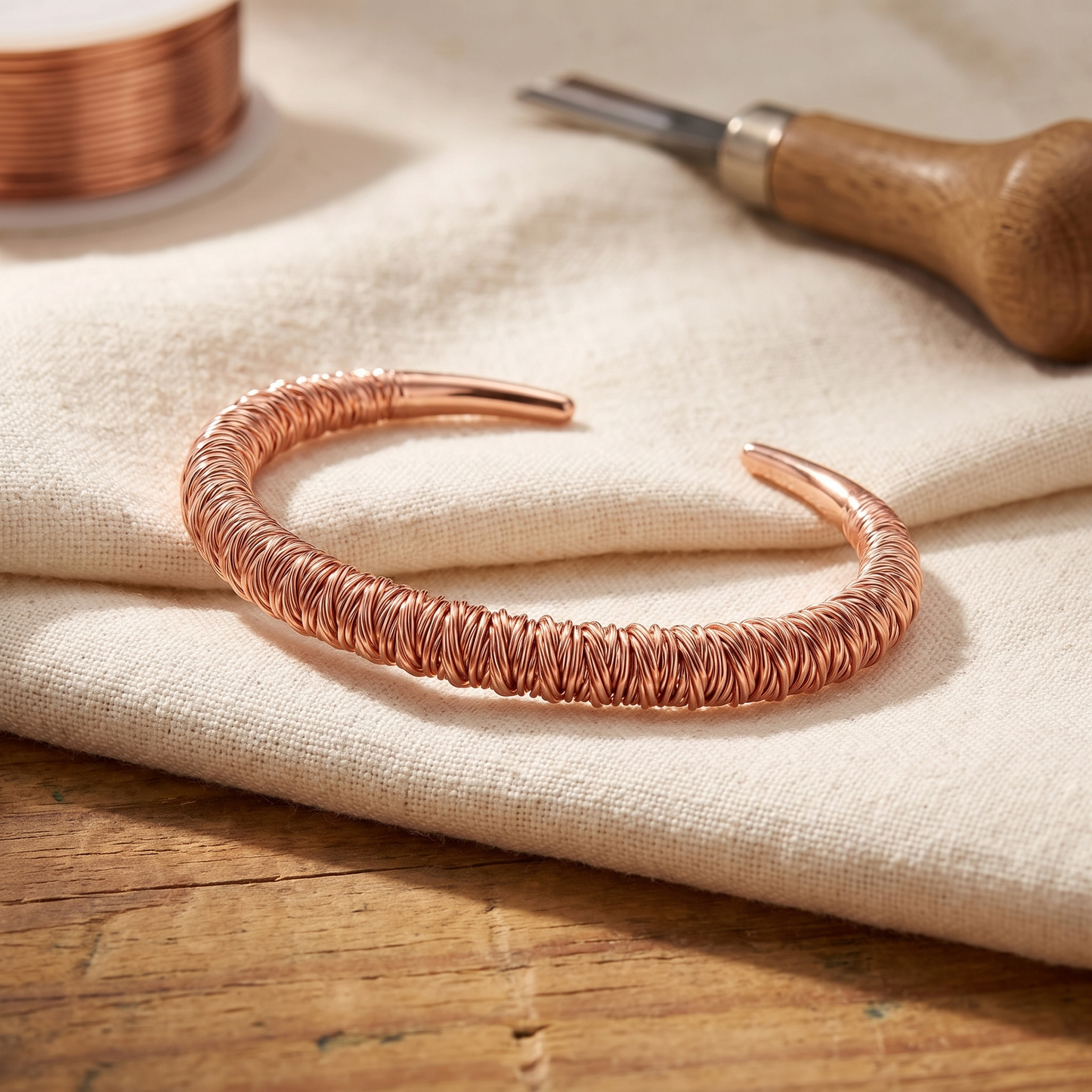 FJORD | Coiled Wire Copper Cuff