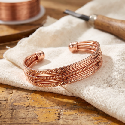 WEAVE | Faceted Six-Strand Copper Bracelet