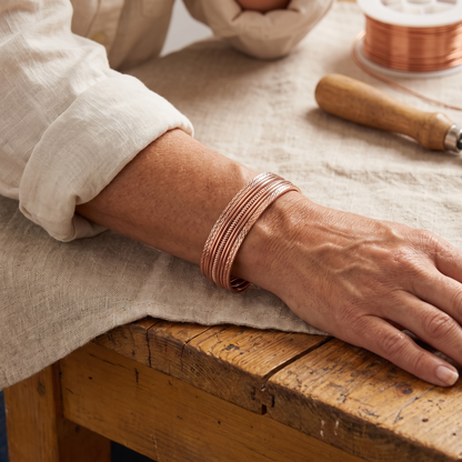 WEAVE | Faceted Six-Strand Copper Bracelet