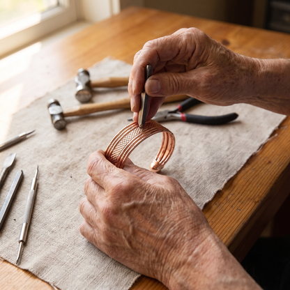WEAVE | Faceted Six-Strand Copper Bracelet