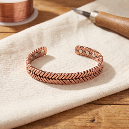 FURZE | Herringbone Weave Copper Bracelet