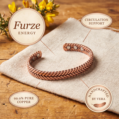 FURZE | Herringbone Weave Copper Bracelet