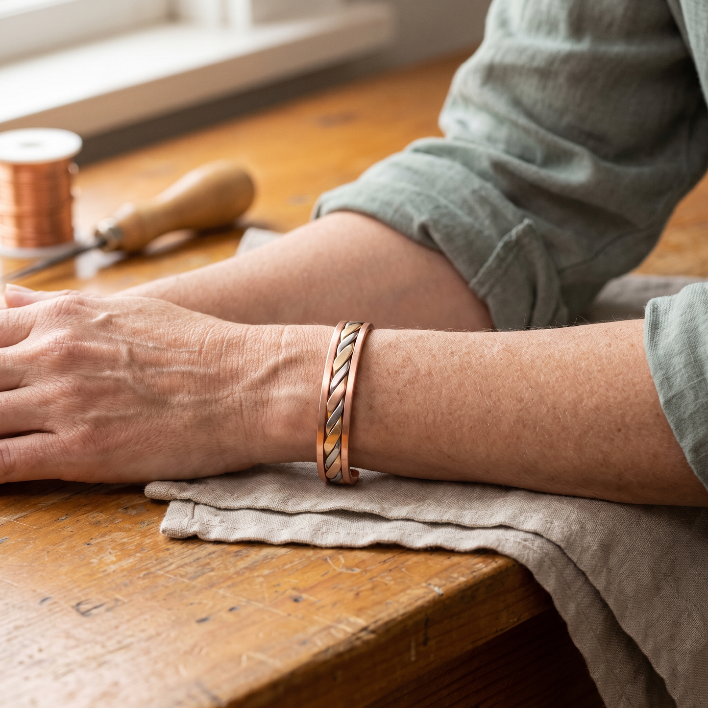 BUD | Three-Strand Twist Copper Cuff