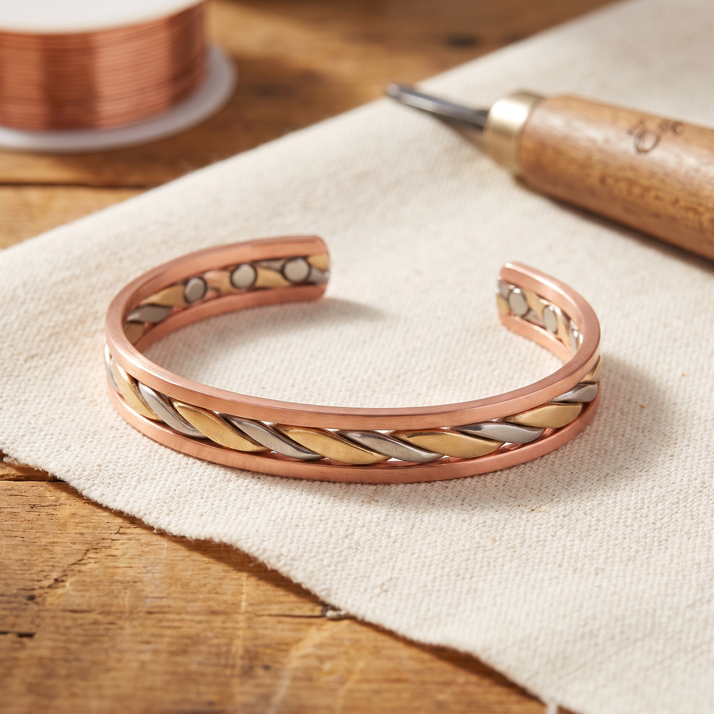 BUD | Three-Strand Twist Copper Cuff