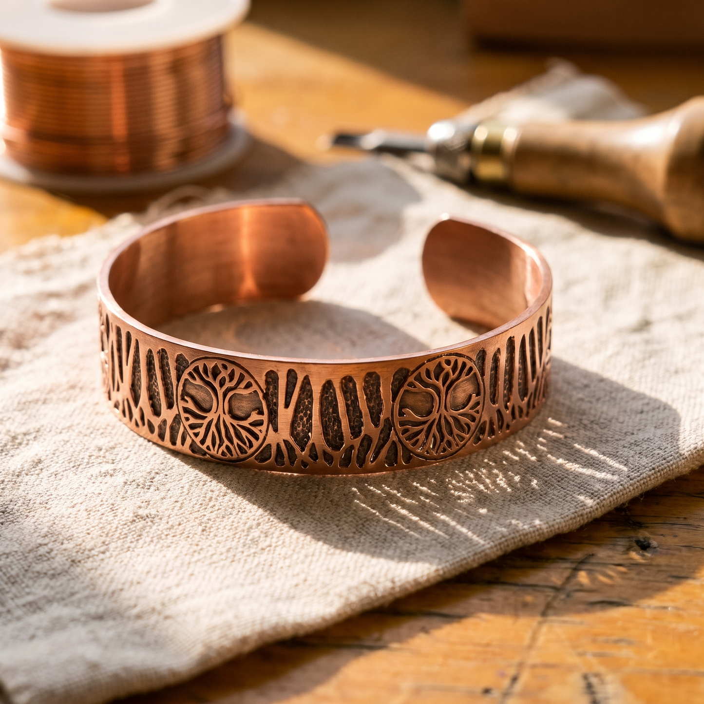 VINE | Openwork Copper Cuff