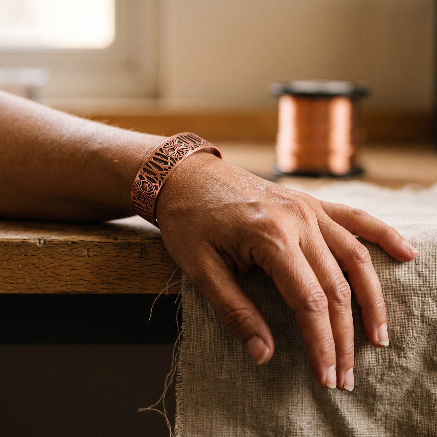 VINE | Openwork Copper Cuff