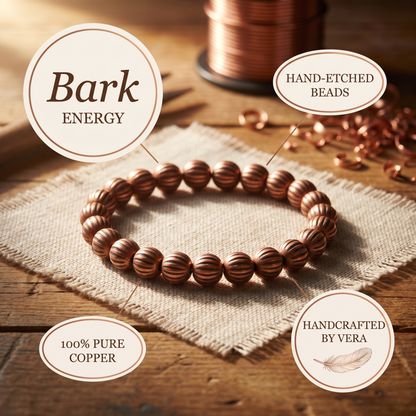 BARK | Acid-Etched Copper Bead Bracelet