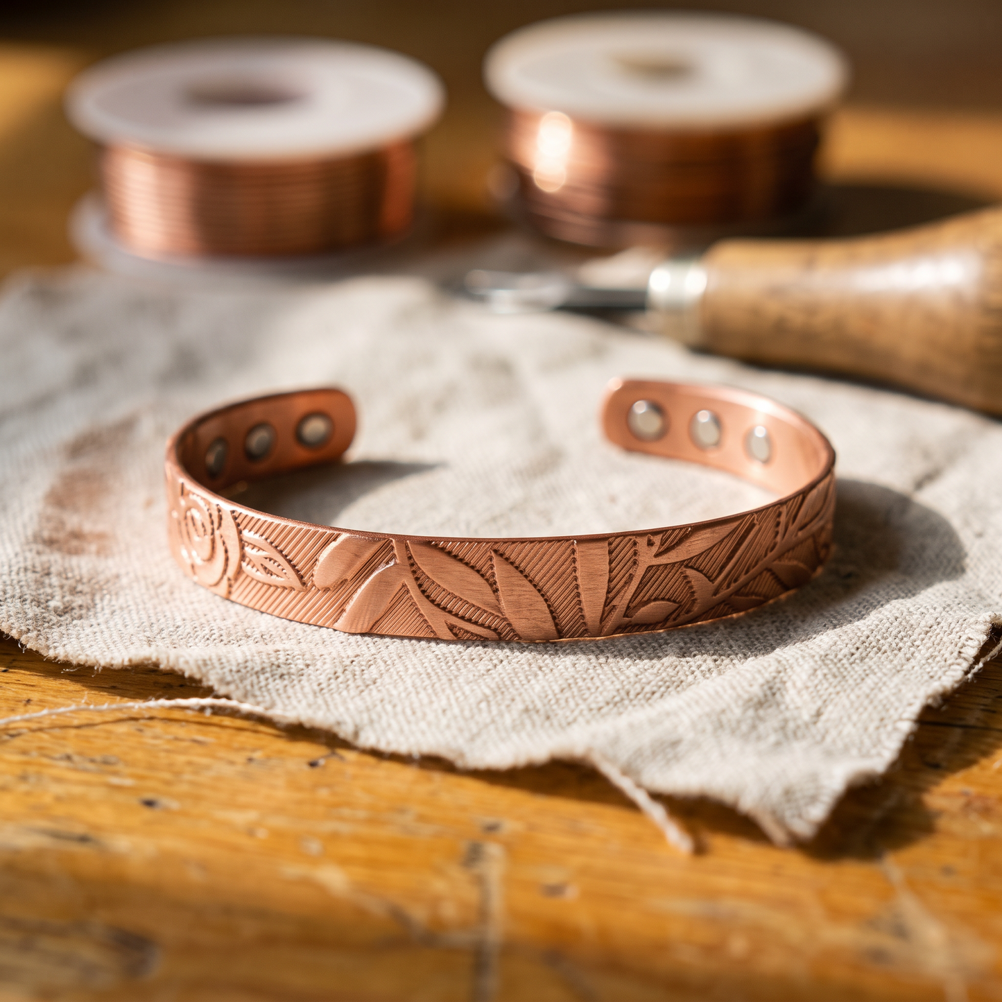 GROVE | Botanical Engraved Copper Cuff