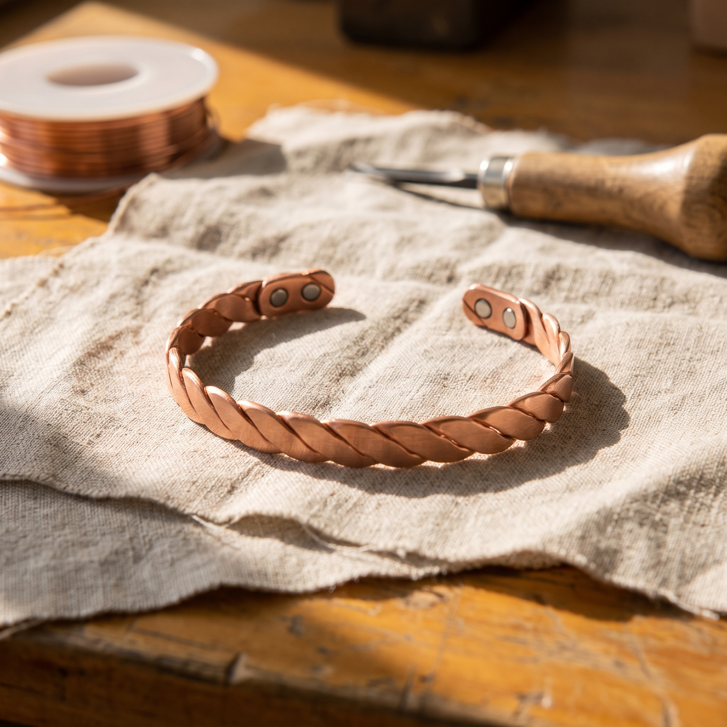 REED | Braided Copper Bracelet
