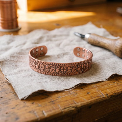 TIMBER | Leaf & Nut Copper Cuff