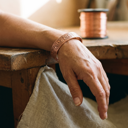 TIMBER | Leaf & Nut Copper Cuff