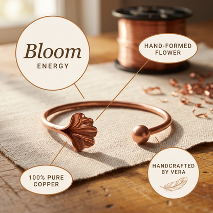 BLOOM | Hand-Formed Flower Copper Bracelet