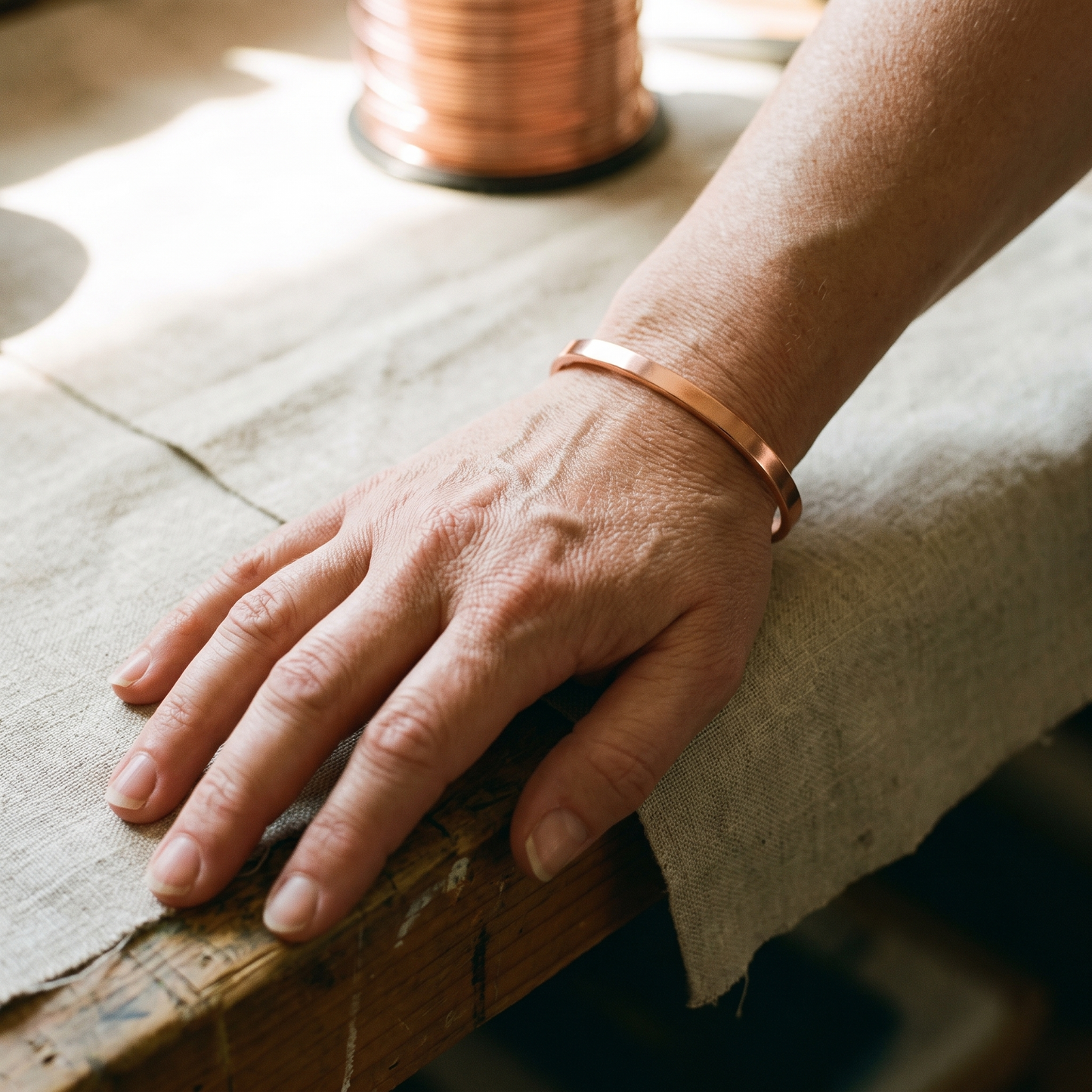 RIVER | Hand-Polished Copper Band