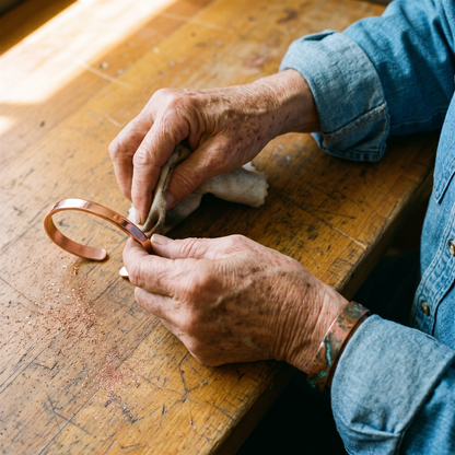 RIVER | Hand-Polished Copper Band