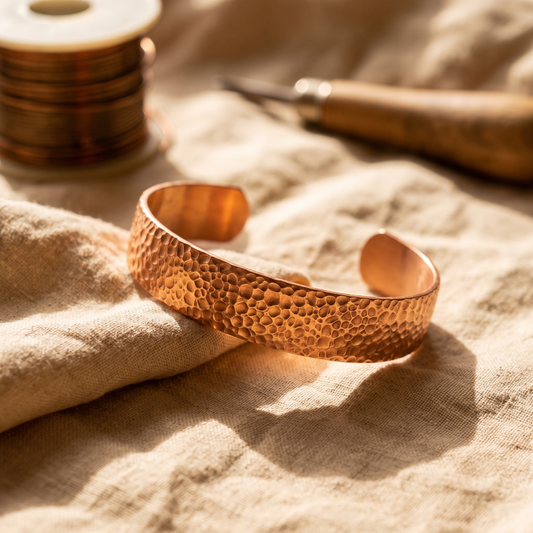 STONE | Hammered Copper Bracelet