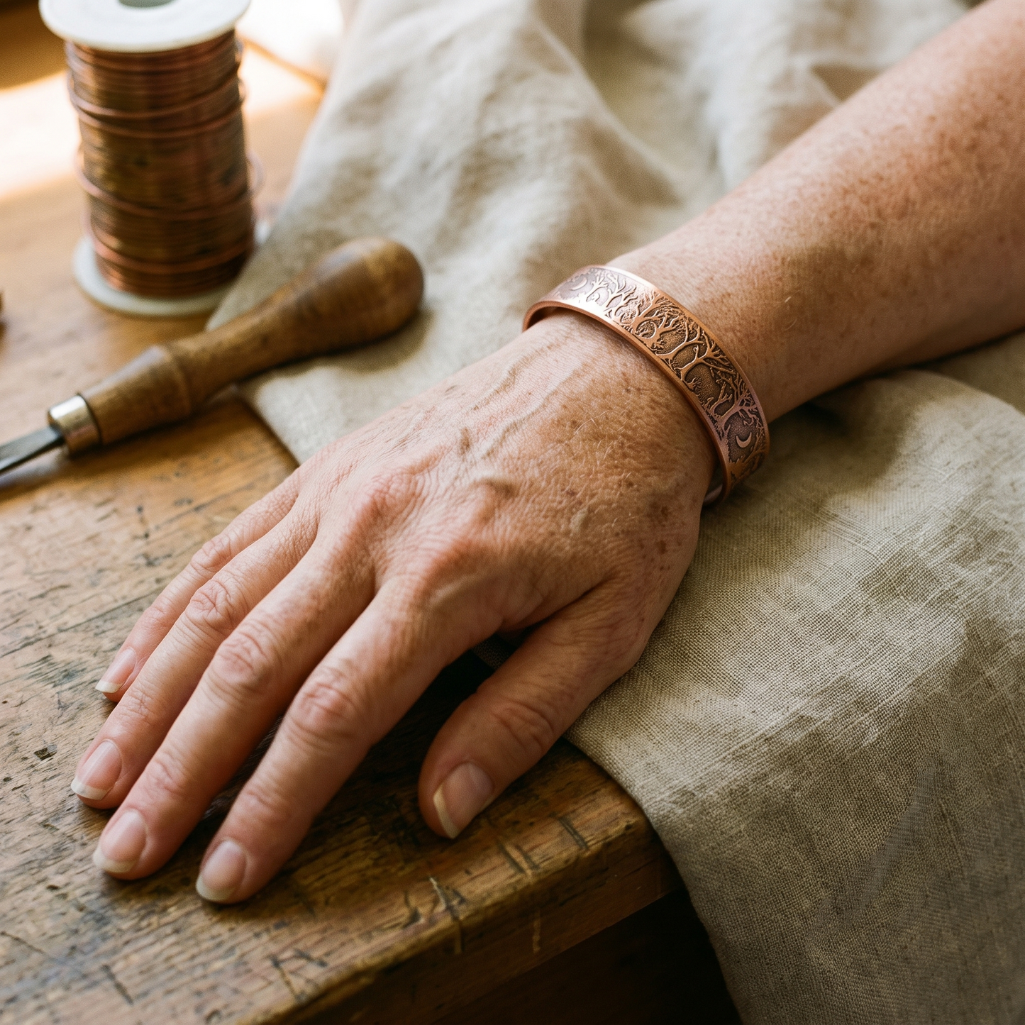 GROVE | Tree Relief Copper Cuff
