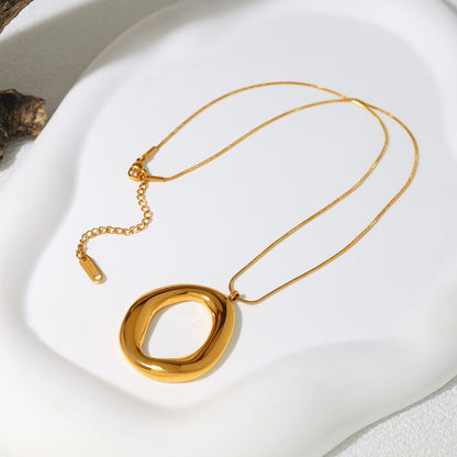 ELLIPSE | Gold Oval Necklace