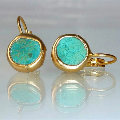 MIRAGE | Gold Turquoise Earrings