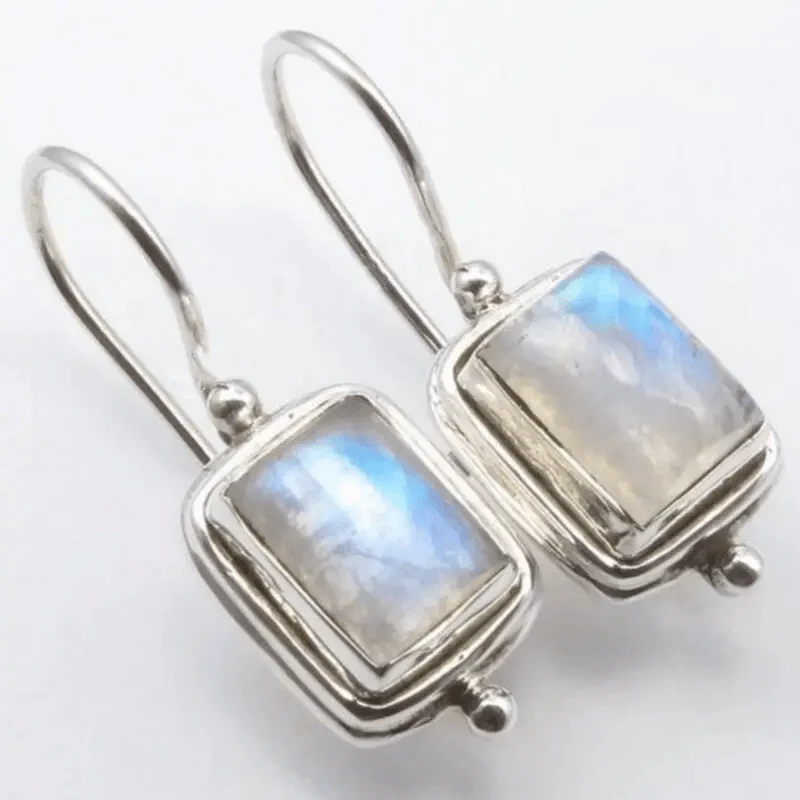MARISOL | Square Moonstone Earrings