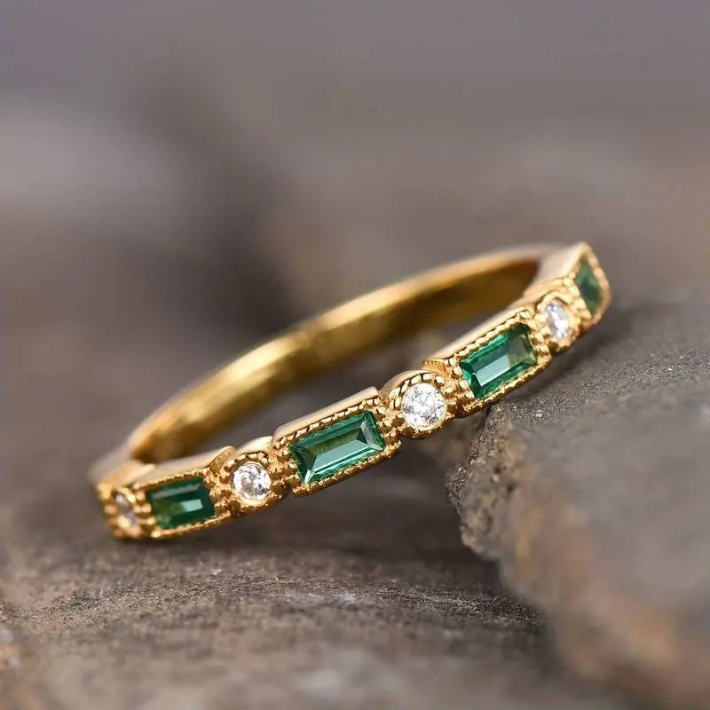PERSIMMON | Gold Zirconia Ring