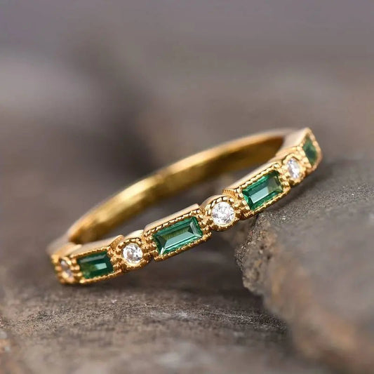 PERSIMMON | Gold Zirconia Ring