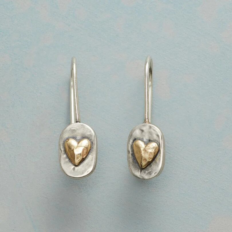 AFFECTION | Silver Gold Heart Earrings