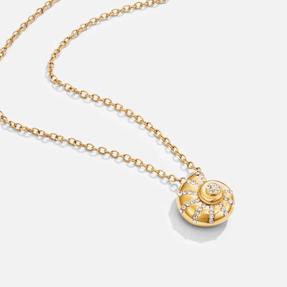 SHELL | Crystal Seashell Pendant Necklace