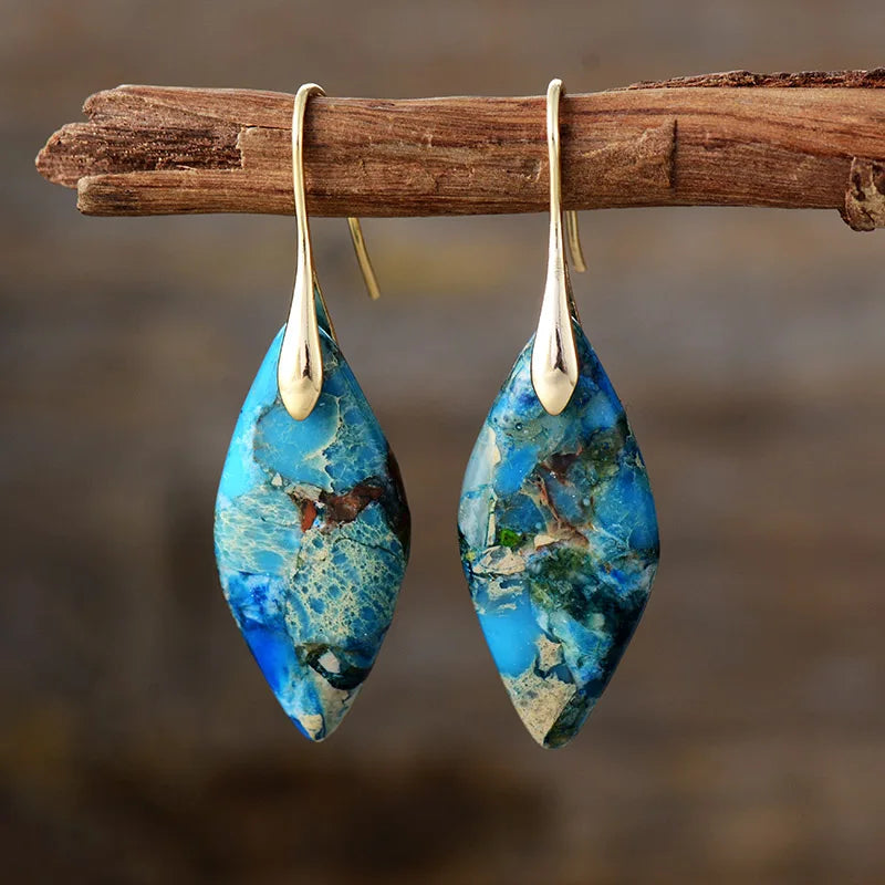 AURORA | Natural Stone Drop Earrings